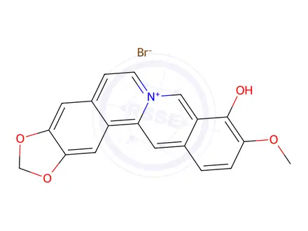 Chemical structure of Dehydro Berberrubine Bromide