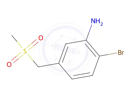 Chemical structure of 2-BRomo-5-(methanesulfonylmethyl)aniline
