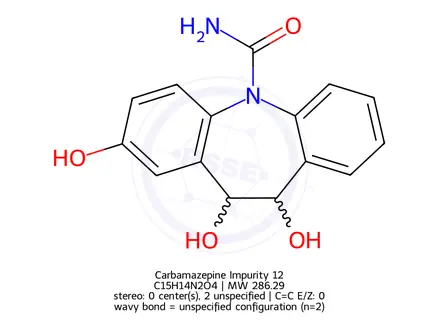Chemical structure of Carbamazepine Impurity 12