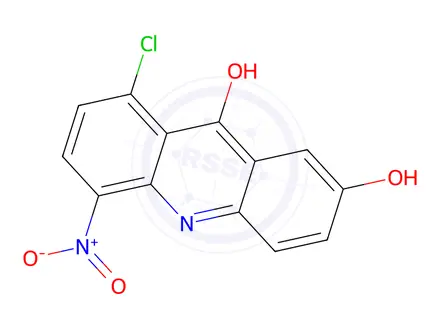 Chemical structure of 8-Chloro-5-nitro-acridin-2,9-diol