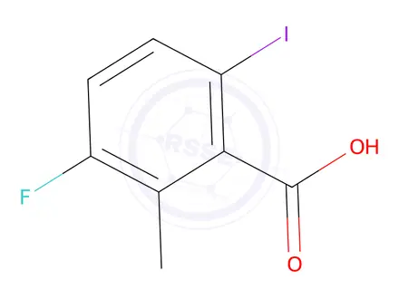 Chemical structure of 3-Fluoro-6-iodo-2-methylbenzoic acid