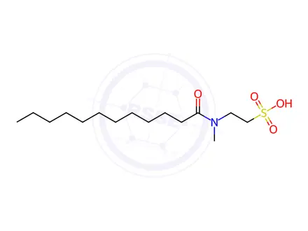 Chemical structure of N-lauroyl-N-methyltaurine