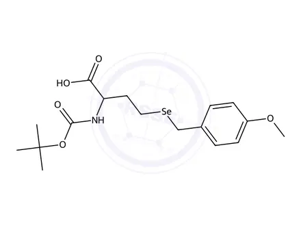 Chemical structure of Boc-D-HomoSec(Mob)-OH