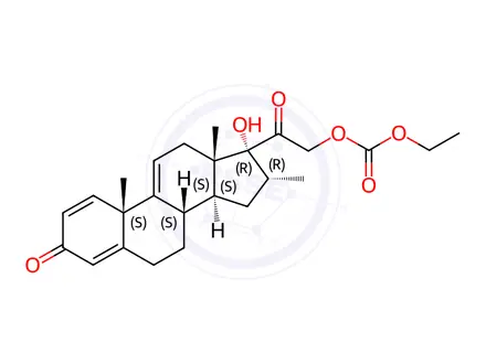 Chemical structure of delta9 (11)-21-Ethyl formate Dexamethasone