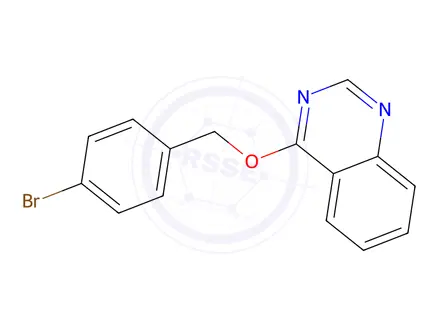 Chemical structure of 4-((4-Bromobenzyl)oxy)quinazoline