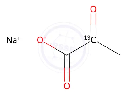 Chemical structure of Pyruvic Acid-2-13C Sodium Salt
