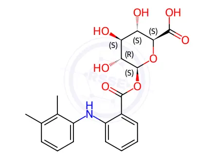 Chemical structure of Mefenamic acid-acyl-â-D-glucuronide