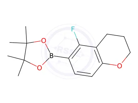 Chemical structure of 2-(5-Fluorochroman-6-yl)-4,4,5,5-tetramethyl-1,3,2-dioxaborolane