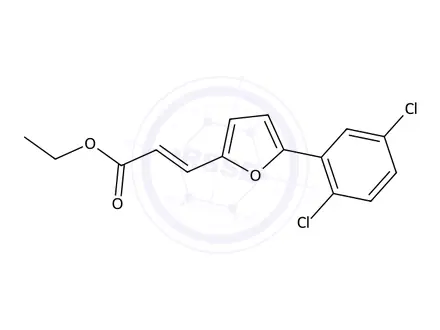 Chemical structure of Ethyl 3-(5-(2,5-dichlorophenyl)furan-2-yl)acrylate
