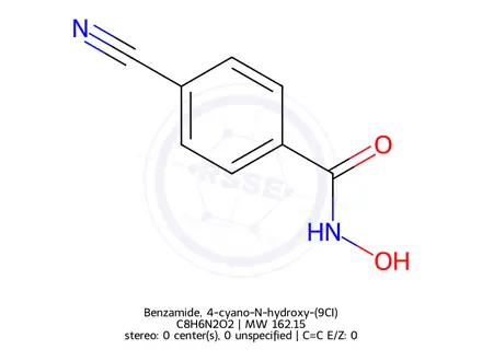 Chemical structure of Benzamide, 4-cyano-N-hydroxy-(9CI)