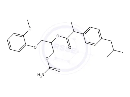 Chemical structure of Ibuprofen Methocarbamol Ester (Mixture of Diastereomers)
