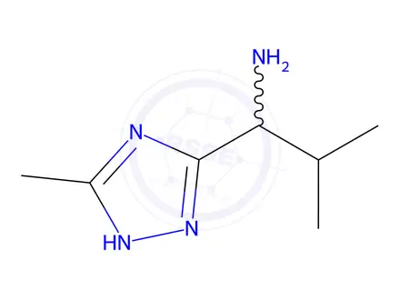 Chemical structure of 2-Methyl-1-(5-methyl-1h-1,2,4-triazol-3-yl)propan-1-amine