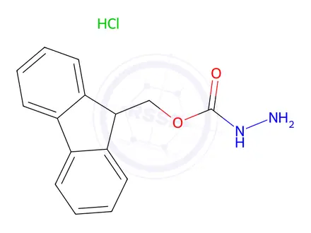 Chemical structure of 9-Fluorenylmethoxycarbonylhydrazide hydrochloride