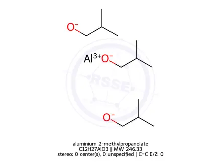 Chemical structure of aluminium 2-methylpropanolate