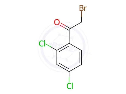 Chemical structure of 2-bromo-1-(2,4-dichlorophenyl)ethanone