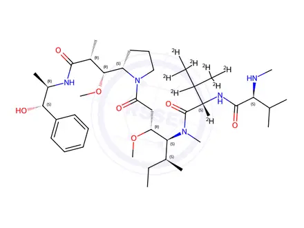 Chemical structure of Monomethyl auristatin E-d8