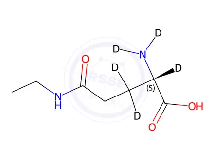 Chemical structure of L-Theanine-d5
