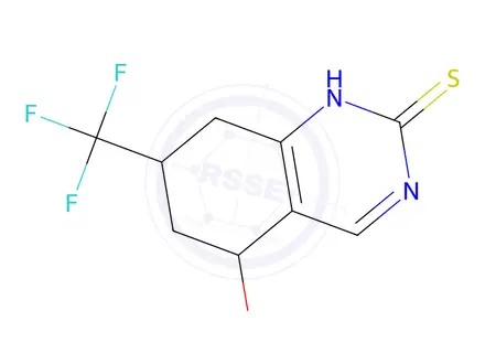 Chemical structure of 2-Mercapto-7-(trifluoromethyl)-5,6,7,8-tetrahydroquinazolin-5-ol