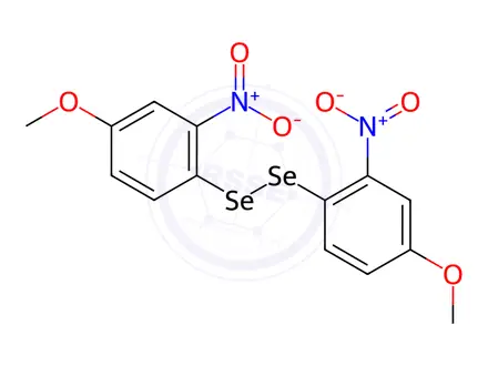 Chemical structure of BIS(4-METHOXY-2-NITROPHENYL)DISELENIDE