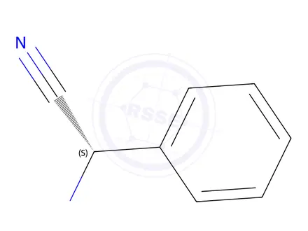 Chemical structure of (S)-2-(Methylamino)-2-phenylacetonitrile