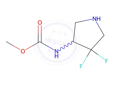 Chemical structure of Carbamic acid, N-(4,4-difluoro-3-pyrrolidinyl)-, methyl ester