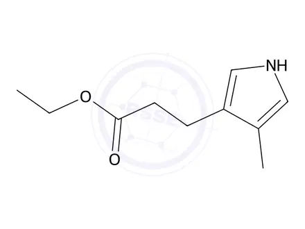 Chemical structure of Ethyl 3-(4-methyl-1H-pyrrol-3-yl)propanoate