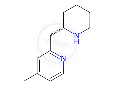 Chemical structure of 4-Methyl-2-(2-piperidinylmethyl)pyridine Dihydrochloride