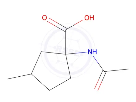 Chemical structure of 1-Acetamido-3-methylcyclopentane-1-carboxylic acid