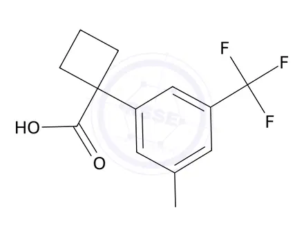 Chemical structure of 1-(3-Fluoro-5-(trifluoromethyl)phenyl)cyclobutanecarboxylic acid