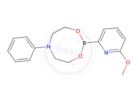 Chemical structure of 6-Methoxypyridine-2-boronic acid N-phenyldiethanolamine ester