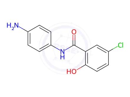 Chemical structure of Benzamide, N-(4-aminophenyl)-5-chloro-2-hydroxy-