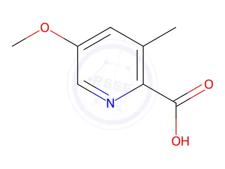 Chemical structure of 5-methoxy-3-methylpyridine-2-carboxylic acid