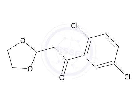 Chemical structure of 1-(2,5-Dichlorophenyl)-2-(1,3-dioxolan-2-yl)ethan-1-one