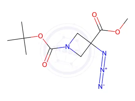 Chemical structure of O1-tert-butyl O3-methyl 3-azidoazetidine-1,3-dicarboxylate