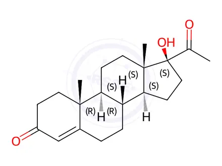 Chemical structure of 17α-Hydroxyprogesterone
