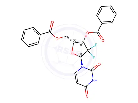 Chemical structure of 1’-Epi 2’,2’-Difluoro-2’-deoxyuridine 3',5'-Dibenzoate