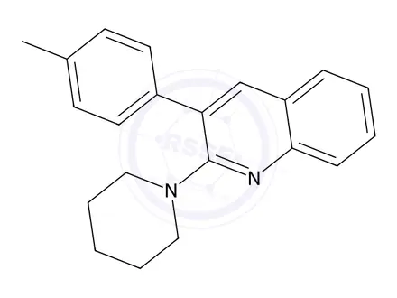 Chemical structure of 3-(4-Methylphenyl)-2-(piperidin-1-yl)quinoline