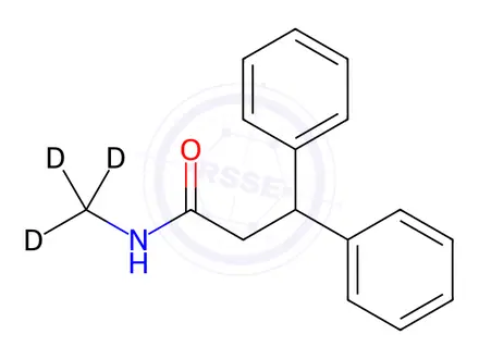 Chemical structure of N-Methyl 3,3-Diphenylpropionamide-d3