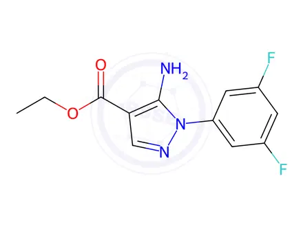 Chemical structure of Ethyl 5-amino-1-(3,5-difluorophenyl)-1H-pyrazole-4-carboxylate