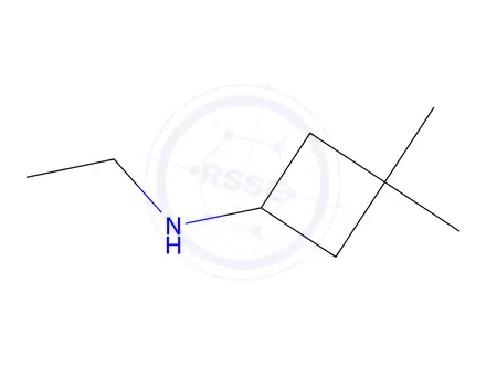 Chemical structure of N-ethyl-3,3-dimethylcyclobutan-1-amine