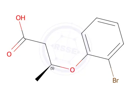 Chemical structure of (S)-3-(2-bromophenoxy)butanoic acid