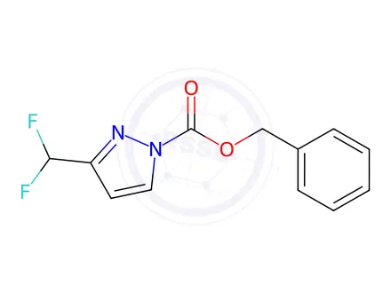 Chemical structure of Benzyl 3-(difluoromethyl)-1H-pyrazole-1-carboxylate