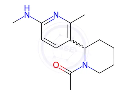 Chemical structure of 1-(2-(2-Methyl-6-(methylamino)pyridin-3-yl)piperidin-1-yl)ethan-1-one