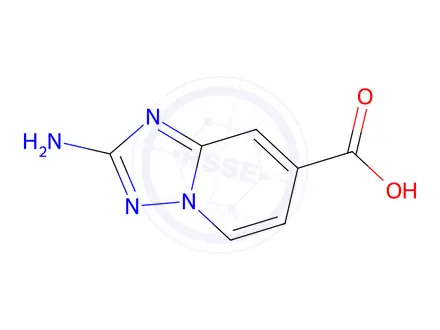 Chemical structure of 2-Amino-[1,2,4]triazolo[1,5-a]pyridine-7-carboxylic acid