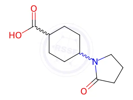 Chemical structure of 4-(2-Oxopyrrolidin-1-yl)cyclohexanecarboxylic acid
