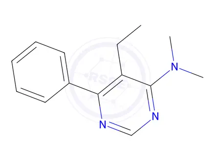 Chemical structure of 5-Ethyl-N,N-dimethyl-6-phenylpyrimidin-4-amine