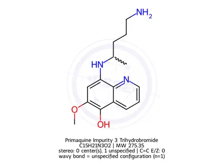 Chemical structure of Primaquine Impurity 3 Trihydrobromide