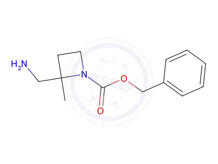 Chemical structure of Benzyl 2-(aminomethyl)-2-methylazetidine-1-carboxylate