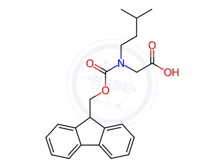 Chemical structure of Glycine, N-[(9H-fluoren-9-ylmethoxy)carbonyl]-N-(3-methylbutyl)-