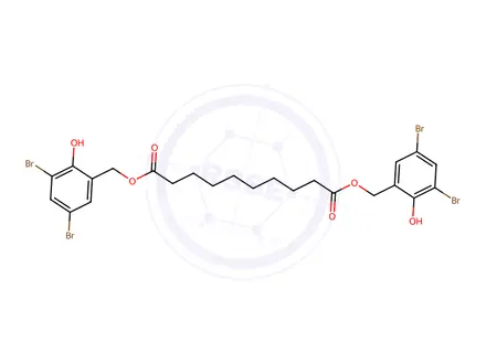 Chemical structure of 2,2'-(Decanedioylbis(oxy))bis(3,5-dibromobenzoic acid)